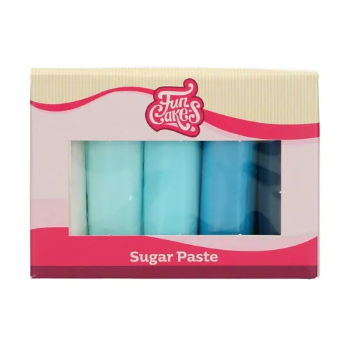 FunCakes Fondant Multipack Blue Colour Palette 5 x 100 g