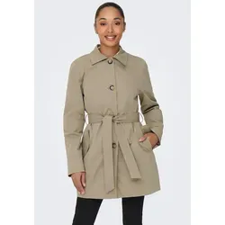 JDY Beiger Trenchcoat für Damen Größe S - Funktionsjacke von JDY in Beige mit abnehmbarem Gürtel und eleganten Eingrifftaschen – perfekt für stilvolle Auftritte!