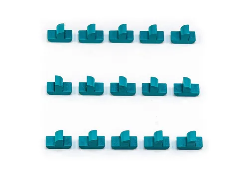 Waldfelsen Spiel – Holz-Figuren Spielfiguren Ersatz passend für Die Siedler von Catan, Spielmaterial, Verschiedene Farben