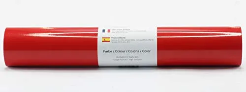 Selbstklebende Plotterfolie Vinylfolie 30,5 cm x 3 m glänzend 39 Farben zur Auswahl, Farbe:133 Dunkelrot