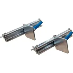 RABO Höhenanschlag C-Schiene 0–11 cm | Stufenlos verstellbar per Schnellklemmhebel | 2er-Set für präzise Nivellierarbeiten