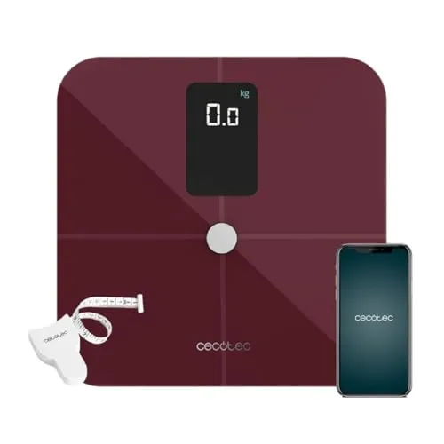 Cecotec Personenwaage Surface Precision 10400 Smart Healthy Vision Garnet