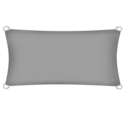 Sonnenschutzsegel Schattenspender Sonnensegel 2 x 4 m Segel HDPE grau Rechteck