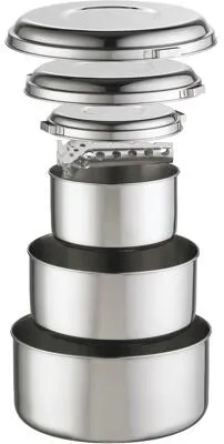 MSR Aloine 4 Kochtopfset - Grau, One Size - Kochutensilien für das Camping, leicht und langlebig, perfekt für die Zubereitung von Mahlzeiten im Freien.