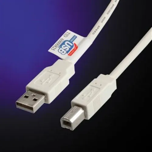 VALUE USB Kabel USB 2.0 A/B 450cm beige - Hochwertiges USB Kabel in 450cm Länge, ideal für den Anschluss von Geräten im Büro oder Zuhause. Hersteller: Secomp.