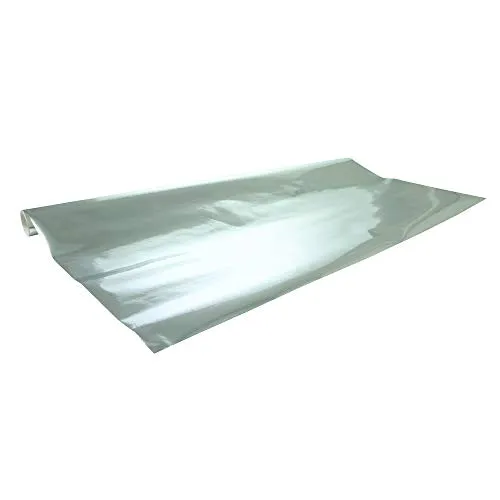 Clairefontaine 354176C Rolle Papier (mit Metaleffekt, einseitig farbig, 2 x 0,7 m, ideal für Kostüm und Deko) 1 Stück silber