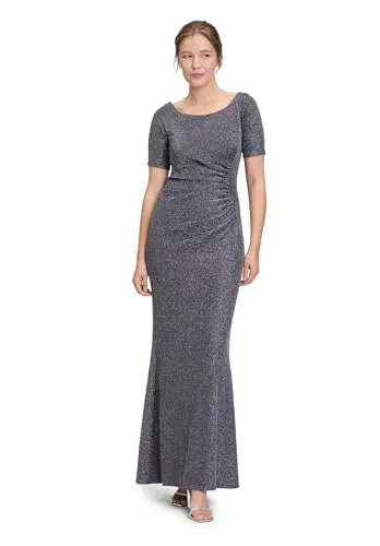 Vera Mont Damen Abendkleid im Glitzer-Look 44, Dunkelblau/Grau - Elegantes Abendkleid von Vera Mont mit figurbetonter Passform und Glitzer-Look. Ideal für festliche Events und einfach zu tragen dank Reißverschluss.
