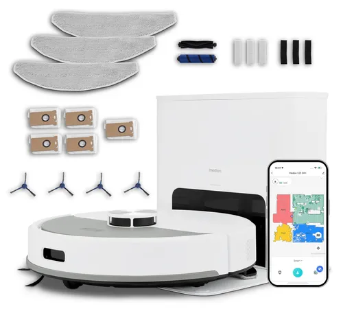 MEDION Saugroboter X23 SW+ mit Absaugstation und Wischfunktion