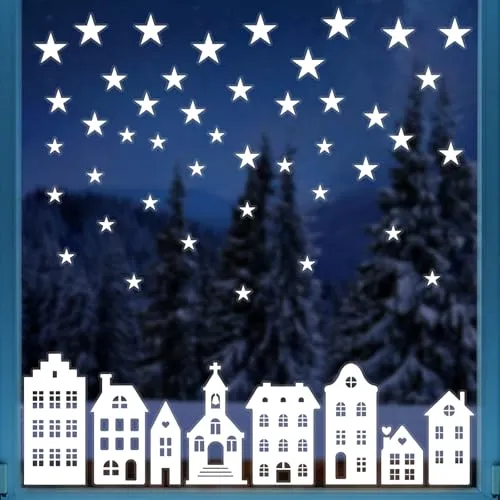 BETESSIN Fensterbilder Weihnachten Selbstklebend