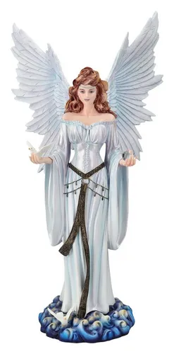 Figuren Shop GmbH Fantasy-Figur Engelfigur mit Tauben - Himmelsfrieden - Fantasy Engel Dekofigur