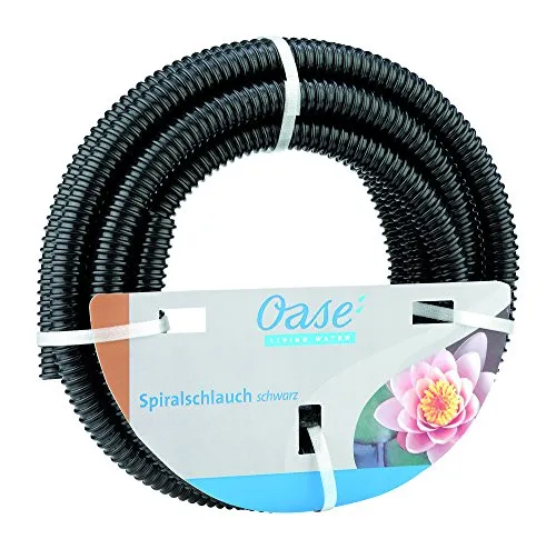 OASE Teichfilter Siralschlauch 1 1/2 Zoll - 5,00 m - Gartenschlauch aus flexiblem PVC, temperaturbeständig von -15°C bis +50°C und ideal für den Teichbereich. Praktische Länge von 5 m mit glatter Innenwandung für optimalen Wasserfluss.