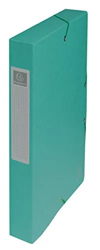 Exacompta 50403E Archivbox - Grün, 40mm Rückenbreite - Briefkörbe: Robuste Archivbox aus 600g Colorspan-Karton, ideal für DIN A4 Unterlagen, mit praktischem Etikett für einfache Beschriftung.