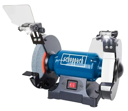 Scheppach SM200AL Doppelschleifer - Kompakter Doppelschleifer für präzises Schleifen, ideal für jede Werkstatt – scharfes Werkzeug garantiert!