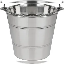 GSW Küchen-Eimer mit Tragegriff 6L - Barzubehör, eleganter Edelstahl-Eiskübel mit 6L Volumen, ideal für die stilvolle Getränkekühlung und vielseitig einsetzbar.