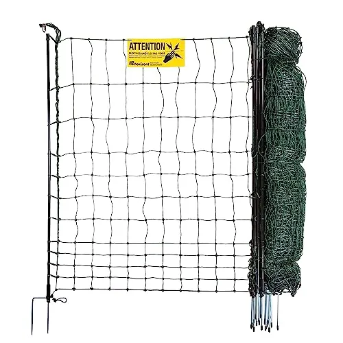 horizont Hundezaun strongLine 25m 110cm hoch - elektrifizierbar, 9 Fiberglaspfähle mit Doppelspitze, Zaun für Garten, mobiler Hundezaun, Hundeauslauf, Hundezaun camping