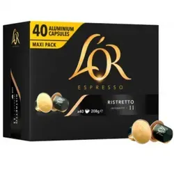 RISTRETTO L'OR Espresso-Kaffeekapseln – Nespresso-kompatible Aluminiumkapseln