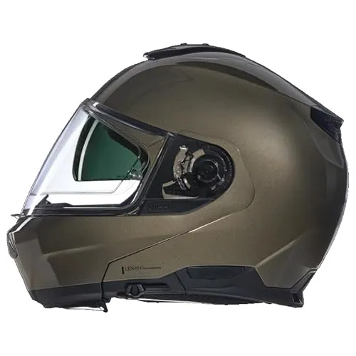 Nolan N100-6 Classico Nobile 314 Klapphelm - Dunkelbeige - S - Modularer Motorradhelm mit Dual-Action-Kinnschutz-Öffnungssystem für maximale Sicherheit und Komfort. Ideal für Fahrer, die Flexibilität und Schutz suchen.