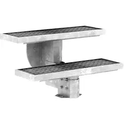 Dolle Außentreppe Gardenstep 80cm breit - 2 Stufen Gitterrost - Treppen & Geländer, individuell anpassbare Außentreppe mit flexibler Steigungshöhe und robustem Design für sicheren Zugang.