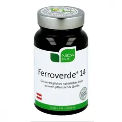 Nicapur Ferroverde 14 Kapseln - Eisenpräparat aus pflanzlicher Quelle mit hoher Bioverfügbarkeit, glutenfrei und vegan. Unterstützt die Eisenversorgung und trägt zur Verringerung von Müdigkeit und Erschöpfung bei.
