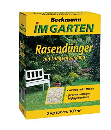 Beckmann Rasendünger 20+5+8 Mit Langzeitwirkung, 3 Kg
