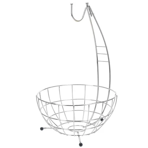 Obstkorb mit Bananenhaken Bananenhalter Obstschale Fruchtkorb Gemüsekorb Korb