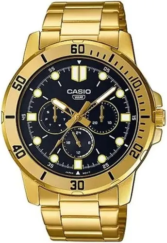 Casio MTP-VD300G-1E: Elegante Herren Armbanduhr in Gold
