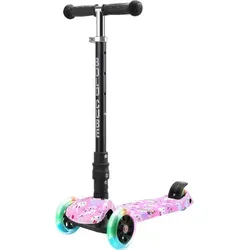 BOLDCUBE Tretroller Big 3 Wheel Scooter – Cat Love in Rosa - Der faltbare BOLDCUBE Dreirad-Scooter ist ideal für Kinder ab 5 Jahren. Mit stabilem Design, blinkenden Hinterrädern und klappbarem Lenker sorgt er für Sicherheit und Spaß bei jedem Abenteuer.