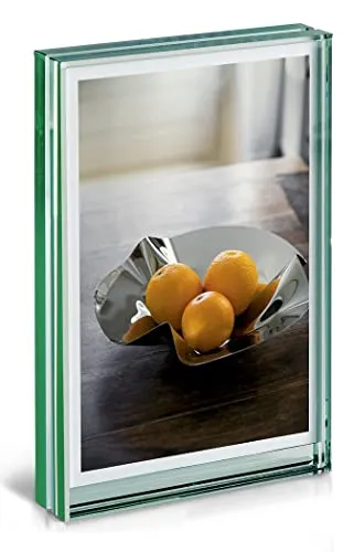 Philippi Design Bilderrahmen VISION 10 x 15 cm - Hochwertiger Bilderrahmen aus Doppelglas, ideal für elegante Präsentation Ihrer Fotos in jedem Raum.