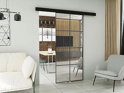 KIER FURNITURE Schiebetür Komplettset SOFI 80 mit Spiegeln - Platzsparendes Schiebetür Komplettset für moderne Wohnräume – inklusive eleganten Spiegeln zur optischen Raumvergrößerung und hochwertigen Materialien für Langlebigkeit.