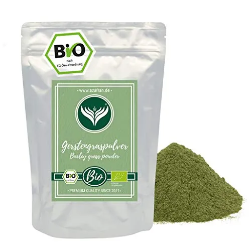 Azafran BIO Gerstengraspulver, Gerstengras Pulver aus natürlichen Anbau in DE oder AT 500g