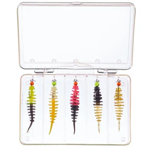 Balzer Trout Collector Ready to Fish Set Mix 1-5 montierte Gummijigs zum Forellenangeln, Forellenköder zum Spinnfischen, Softbaits für Forelle, Forellenjigs