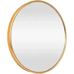 [en.casa] Wandspiegel Ordona Ø50cm - Eleganter Gold Dekospiegel - Dekorative Wandspiegel mit hochwertigem Aluminiumrahmen, ideal für Bad, Flur oder Schlafzimmer. Die große Spiegelfläche von 49,5 cm sorgt für eine klare Reflexion und stilvolle Akzente.