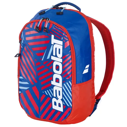 Babolat Backpack Rucksack Kids 3rd Gen rot blau - Tennisschläger Rucksack für Kinder, mit 2 Schlägerfächern und ergonomischen Schultergurten für optimalen Tragekomfort.
