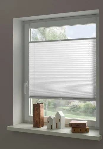 Deco Company EASYFIX Plissee ohne Bohren - Jalousien, blickdichtes und lichtdurchlässiges Falt-Rollo, einfach zu montieren ohne Bohren und individuell höhenverstellbar für optimalen Sonnenschutz.