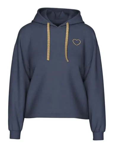 PIECES Pcchilli Ls Heart Hoodie Noos Bc - Kapuzenpullover für Damen, normal geschnitten mit elegantem Design, ideal für lässige Outfits und gemütliche Tage.