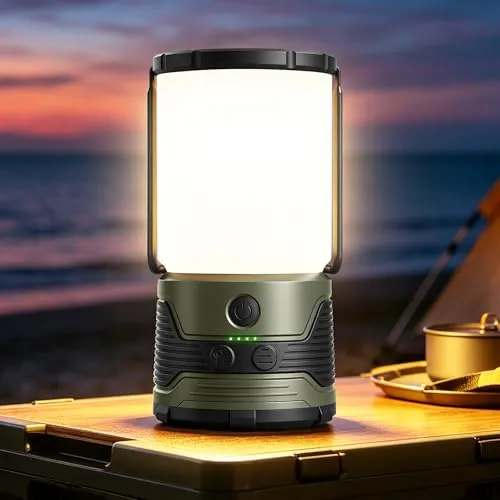 Glocusent Campinglampe Aufladbar mit Umgekehrtes Laden,130Std Camping Licht