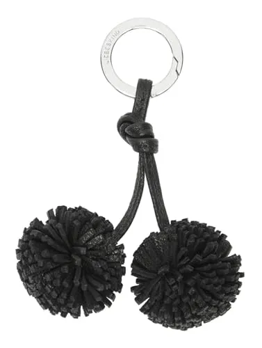 Liebeskind Berlin Schlüsselanhänger Pom Pom 2 Pendant aus echtem Leder schwarz - Stylischer Schlüsselanhänger aus hochwertigem Leder in elegantem Schwarz. Ideal für die Aufbewahrung von Schlüsseln oder als modisches Accessoire.