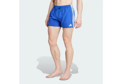 adidas 3 Stripes Bold Short 3'' Badehose Gr XL blau - Lässige Badeshorts mit Mesh-Innenhose in Blau, Größe XL; ideal für Schwimmen und aus 100% Polyester für besten Tragekomfort.