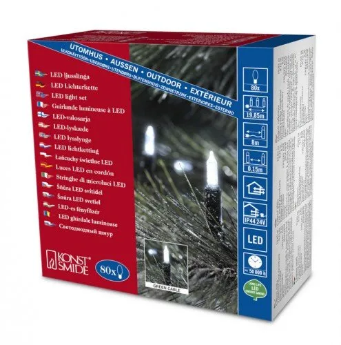 KONSTSMIDE LED-Lichterkette 80-flammig