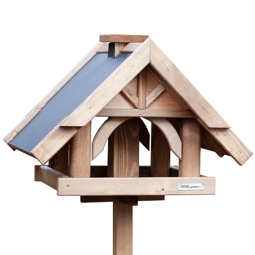 Vogelhaus mit Ständer 135cm Vogelfutterhaus Futterstation Vogelhäuschen Holz