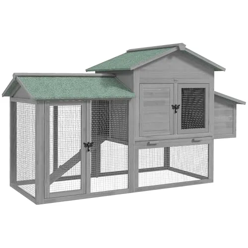 PawHut Hühnerstall 168x75x103 cm