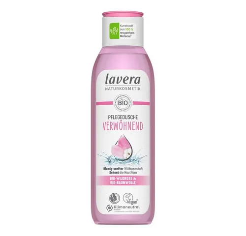 lavera Duschgel Pflegedusche - Verwöhnend Wildrose & Baumwolle 250ml