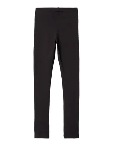 NAME IT Mädchen Basic-Leggins Bio-Baumwolle schwarz 152