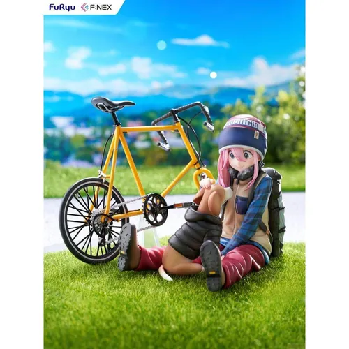 Furyu Laid Back Camp F:nex 1/7 Nadeshiko Kagamihara Figur - Spielfigur von Laid Back Camp, detailreiche 13 cm große PVC Statue in bedruckter Box – ideal für Sammler und Fans!