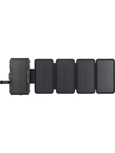 Sandberg Solar PowerBank 10000 mAh - Powerbank mit 5 Solar-Panels, kabellosem Ladepad und 22.5 Watt Leistung - ideal für unterwegs und umweltfreundlich.