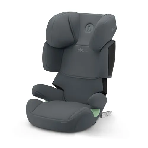 CYBEX Silver Kinder-Autositz Solution X i-Fix - Für Kinder 3-12 Jahre (100-150 cm), maximale Sicherheit mit seitlichem Aufprallschutz und neigungsverstellbarer Kopfstütze, Cobblestone Grey