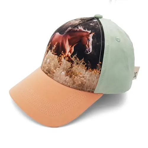 maximo Kids Girl-Cap Pferde Klettverschluß