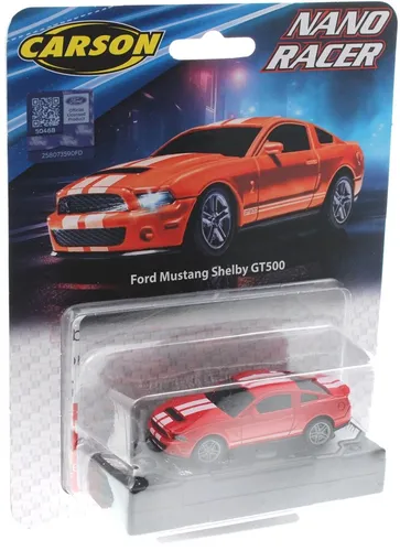 Carson 404335 Nano Racer Ford Mustang Shelby GT500 rot 1:64