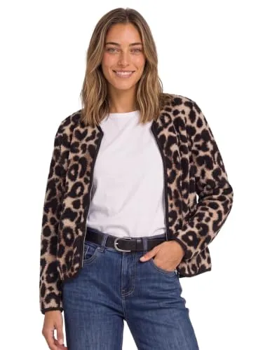 Street One Teddy-Jacke mit Rundhals und Print Black 42 in schwarz von Street One
