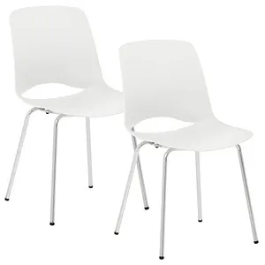 MAYER 2520 WS Besucherstuhl Weiß ohne Polster, 2 Stk